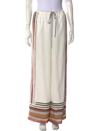 Pre-owned Sir Silk Wide Leg Pants In White