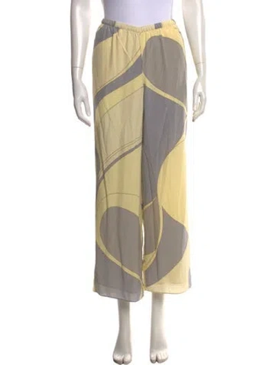 Pre-owned Sir Silk Wide Leg Pants In Yellow