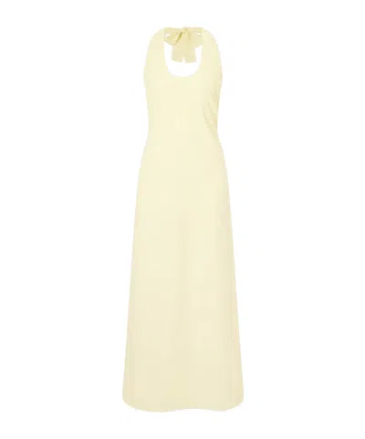 Sir Rochelle Knotted Cotton Maxi Dress In Yellow