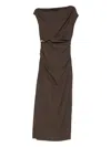 Sir Sol Off-shoulder Maxi Dress In Brown
