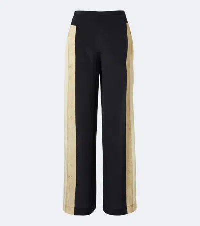 Sir Sona Silk Wide-leg Pants In Beige