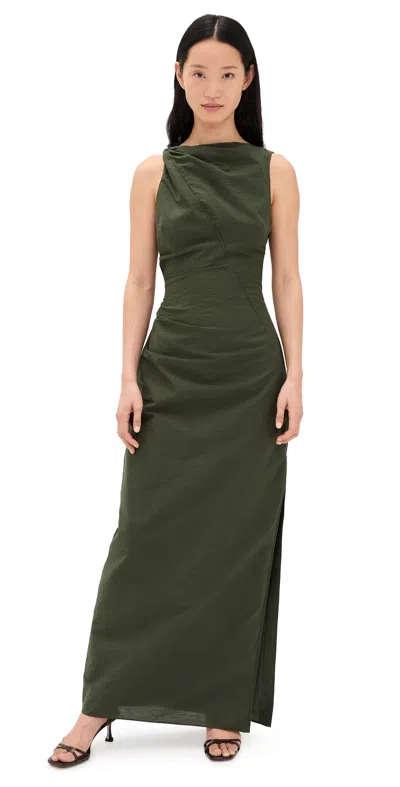 Sir Sorel Embellished Shell Maxi Dress In Green