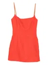 Sir Square-neck Mini Dress In Orange