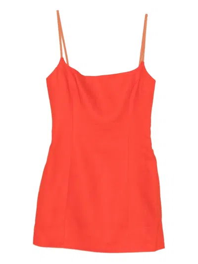 Sir Square-neck Mini Dress In Orange
