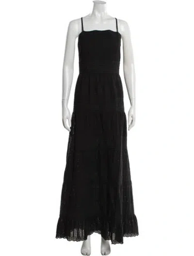 Pre-owned Sir Square Neckline Long Dress In Black