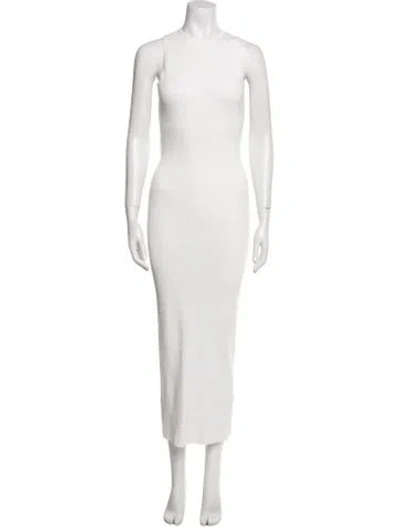 Pre-owned Sir Square Neckline Long Dress In White
