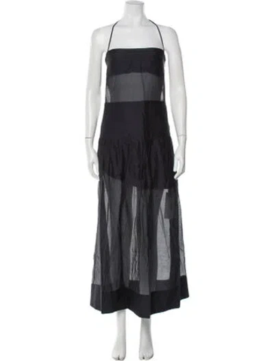 Pre-owned Sir Square Neckline Midi Length Dress W/ Tags In Blue