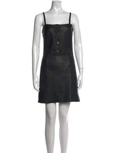 Pre-owned Sir Square Neckline Mini Dress In Black