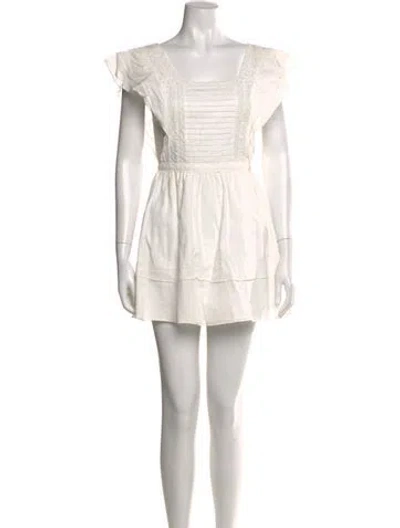 Pre-owned Sir Square Neckline Mini Dress In Neutral