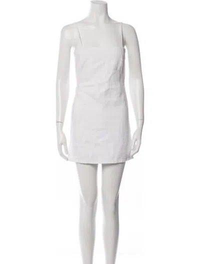 Pre-owned Sir Square Neckline Mini Dress In White