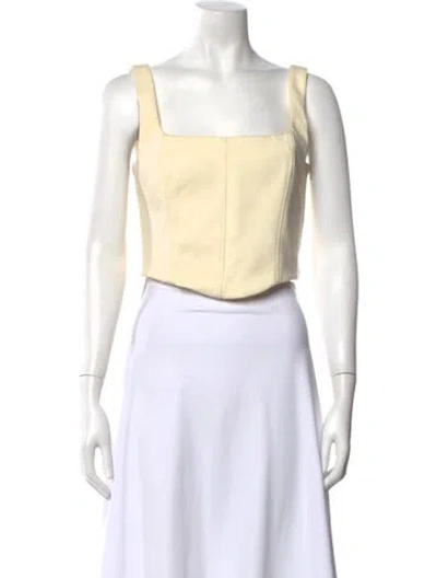 Pre-owned Sir Square Neckline Sleeveless Crop Top In Neutrals