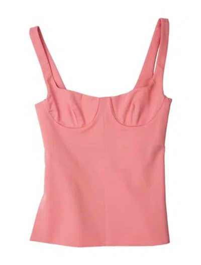 Pre-owned Sir Square Neckline Sleeveless Crop Top In Pink