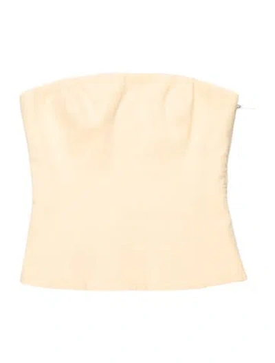 Pre-owned Sir Square Neckline Sleeveless Crop Top In Yellow