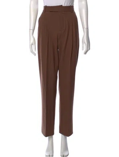 Pre-owned Sir Straight Leg Pants In Brown