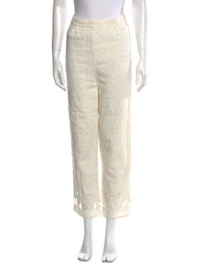 Pre-owned Sir Straight Leg Pants In White