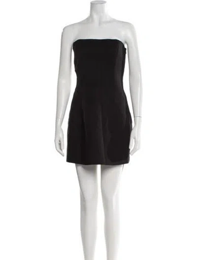 Pre-owned Sir Strapless Mini Dress In Black