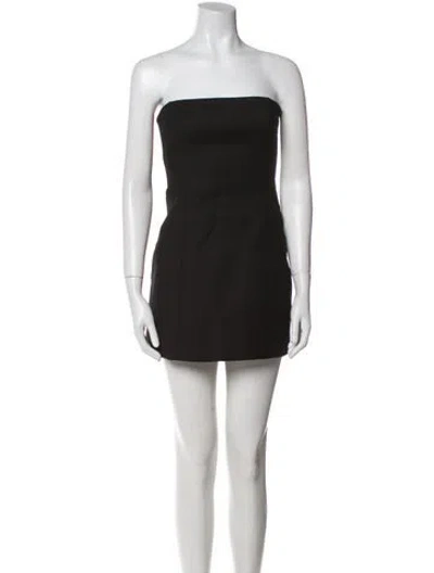 Pre-owned Sir Strapless Mini Dress In Black