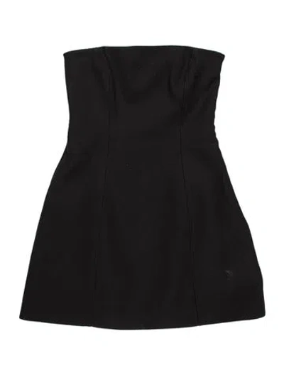 Pre-owned Sir Strapless Mini Dress In Black