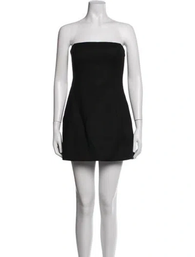 Pre-owned Sir Strapless Mini Dress In Black
