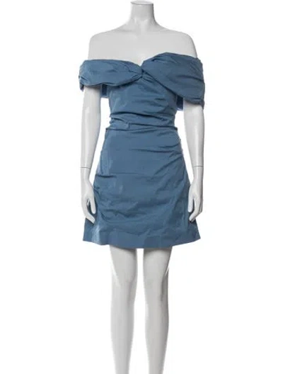 Pre-owned Sir Strapless Mini Dress In Blue