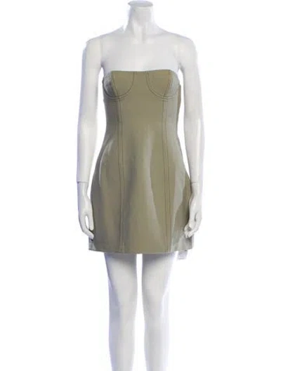 Pre-owned Sir Strapless Mini Dress In Green
