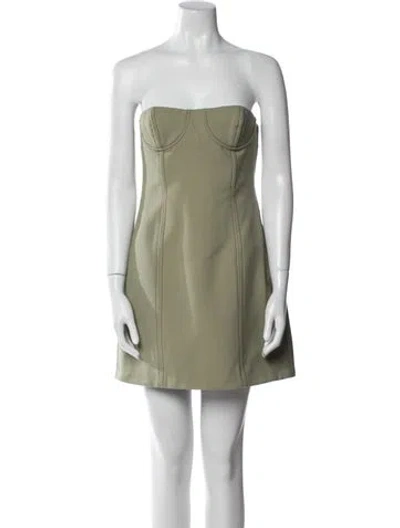 Pre-owned Sir Strapless Mini Dress In Green