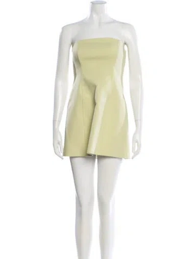 Pre-owned Sir Strapless Mini Dress In Green