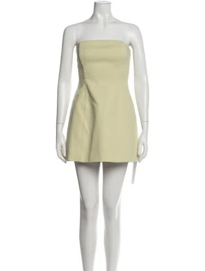 Pre-owned Sir Strapless Mini Dress In Green