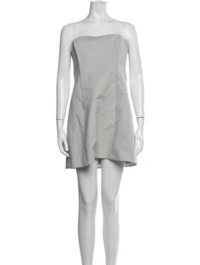 Pre-owned Sir Strapless Mini Dress In Grey