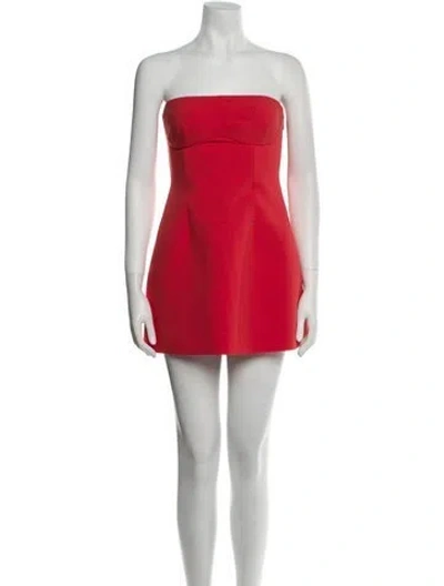 Pre-owned Sir Strapless Mini Dress In Red