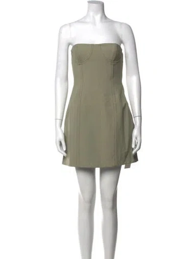 Pre-owned Sir Strapless Mini Dress W/ Tags In Green