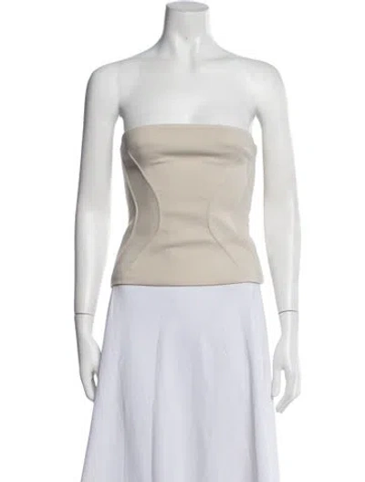 Pre-owned Sir Strapless Top In Neutrals