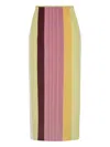 Sir Stripe Bias-cut Skirt In Multi