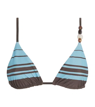 Sir Stripe Rioja Bikini Top In Blue