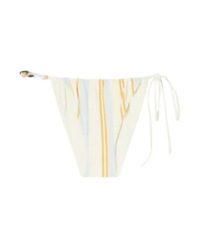 Sir Striped Bikini Bottoms In White