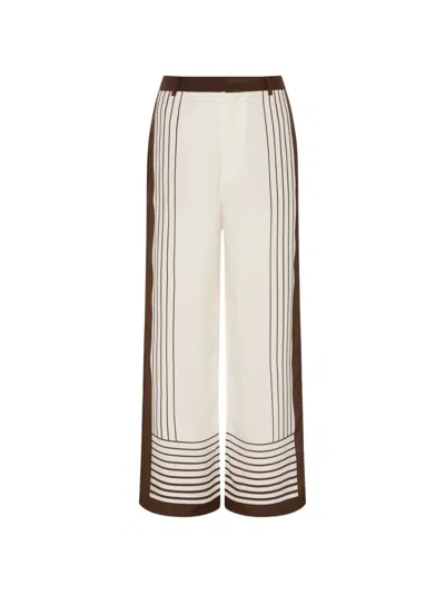 Sir Striped-detail Trousers In Neutral