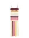 Sir Womens Elisa Stripe Fontana Striped Silk Midi Dress Xs In Multi