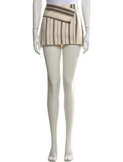 Pre-owned Sir Striped Mini Skirt W/ Tags In Neutral