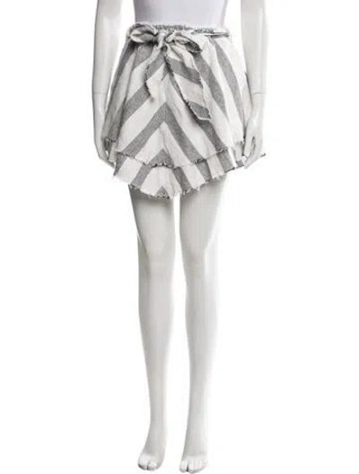 Pre-owned Sir Striped Mini Skirt In White