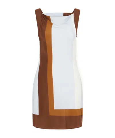 Sir Marais Printed Silk Mini Dress In Multi