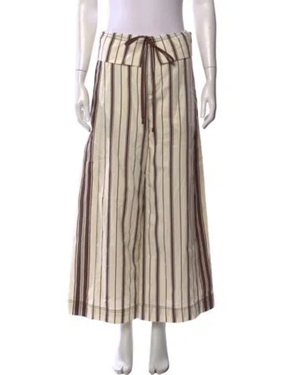 Pre-owned Sir Striped Wide Leg Pants In Neutrals