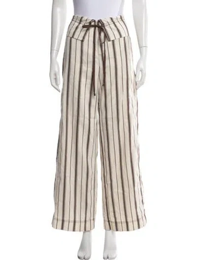 Pre-owned Sir Striped Wide Leg Pants In Neutrals