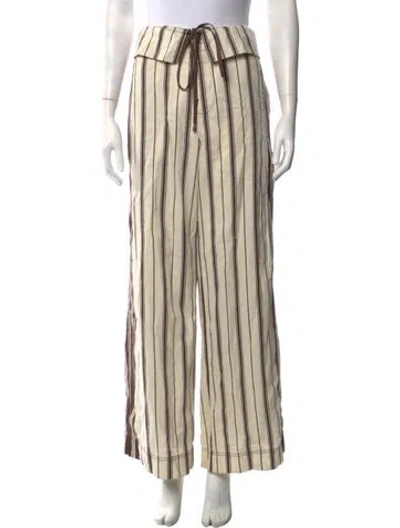 Pre-owned Sir Striped Wide Leg Pants In Neutrals