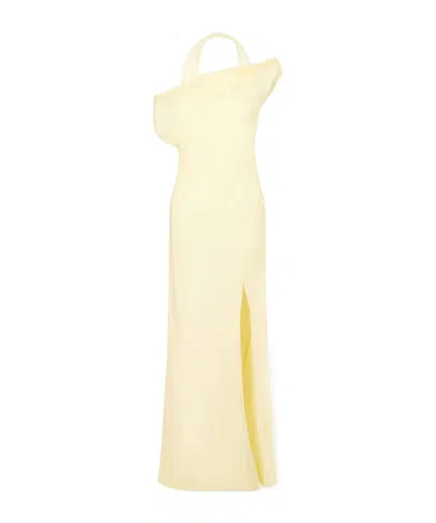 Sir Strope Silk-chiffon Gown In Neutral