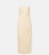 Sir Tamara Linen Midi Dress In Yellow