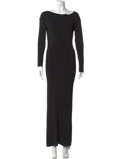 Pre-owned Sir The Label Bateau Neckline Long Dress W/ Tags In Black