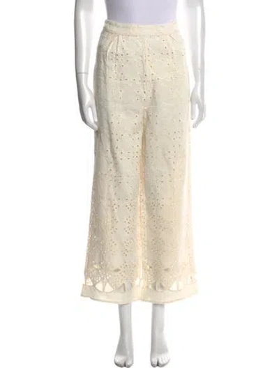 Pre-owned Sir The Label Linen Wide Leg Pants In White