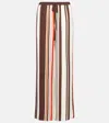 Sir Thistle Silk Satin Wide-leg Pants In Multicoloured