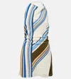 Sir Thistle Halter Mini Dress Blue Baiadera In Blue