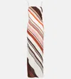 Sir Thistle Striped Silk Satin Maxi Dress In Multicoloured